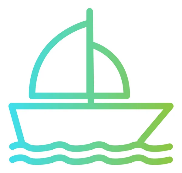 Boot Flache Vektor Symbol Auf Weißem Hintergrund — Stockvektor