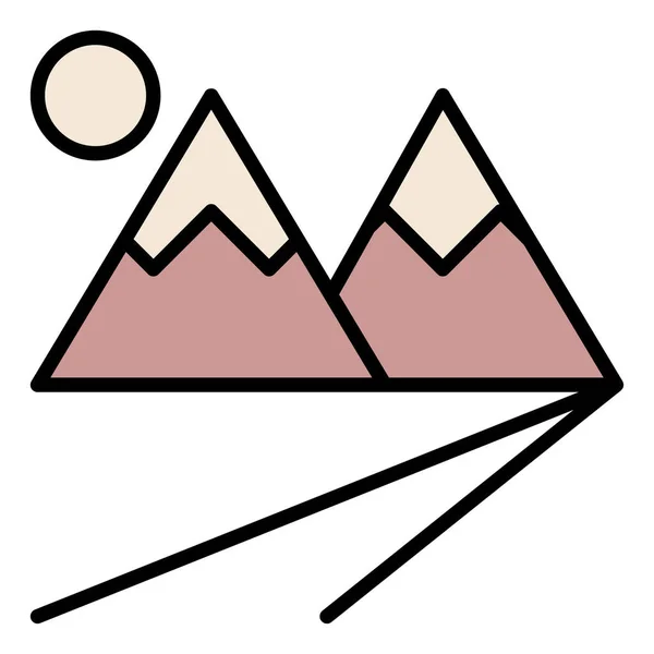 Vektor Illustration Der Berg Ikone — Stockvektor