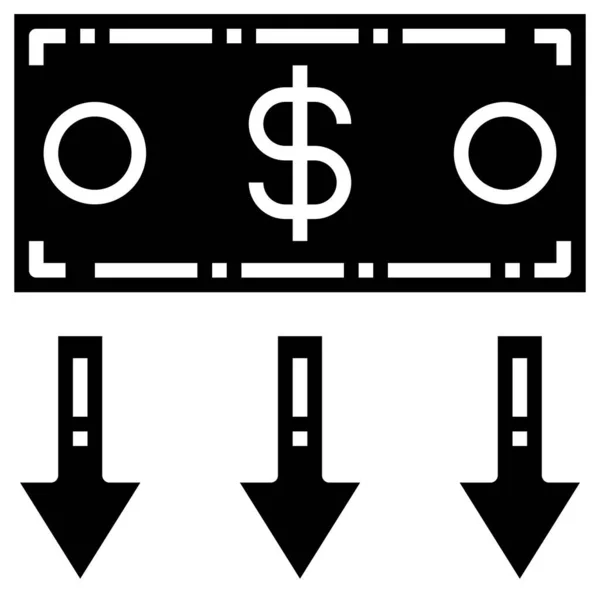 Dollar Icon Vector Illustration Currency Concept — Vetor de Stock