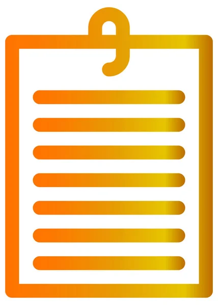 Adjuntar Icono Lista Estilo Bicolor Círculo Plano Símbolo Colores Naranja — Vector de stock