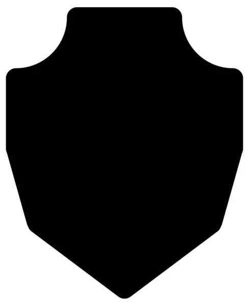 Ícone Vetorial Escudo Exército Estilo Bicolor Símbolo Plano Cores Preto — Vetor de Stock