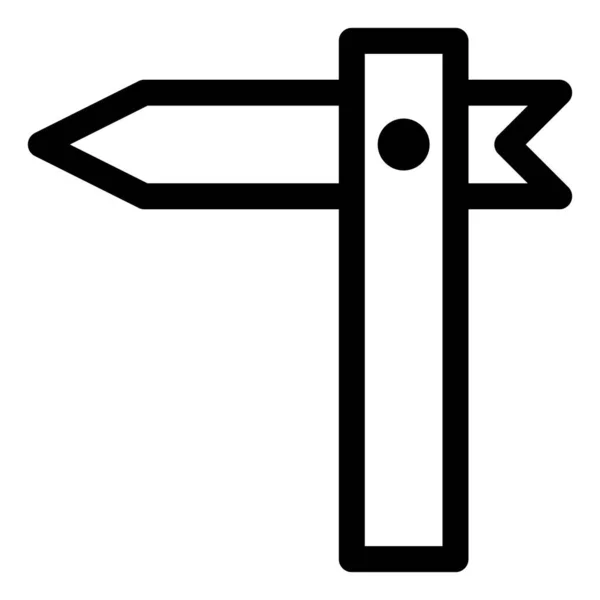 Wegweiser Linienvektorsymbol — Stockvektor