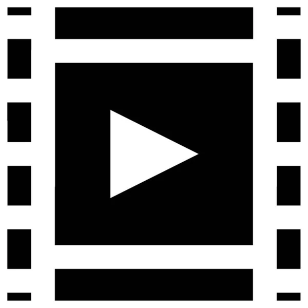 Video Película Vector Icono — Vector de stock