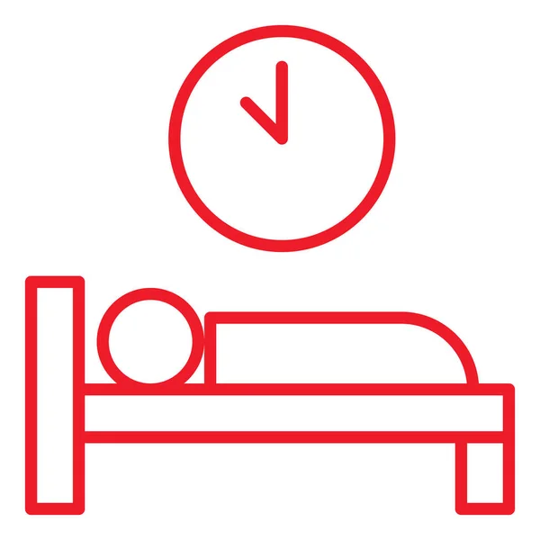 Hotel Bed Vector Icon White Background — Stock Vector