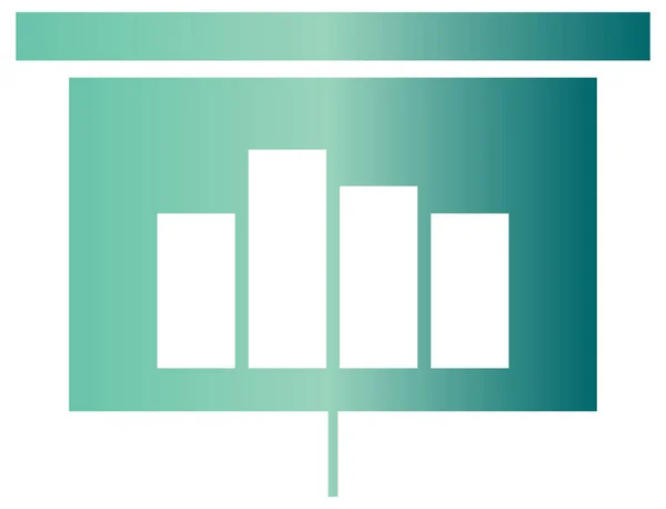 Ícone Vetorial Simples Minimalista Gráficos Apresentação — Vetor de Stock