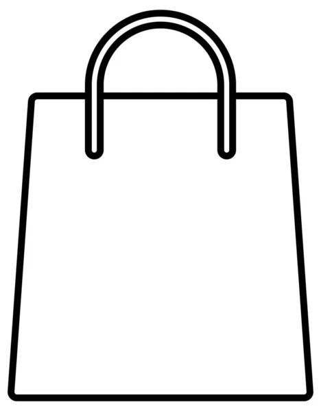 Icono Vectorial Bolsa Aislada Blanco — Vector de stock