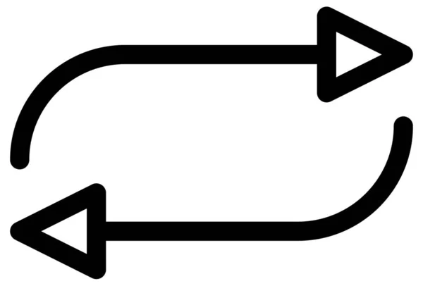Ikona Vektoru Šipky Styl Plochý Symbol Černá Barva Bílé Pozadí — Stockový vektor
