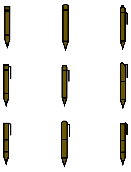 Διανυσματική Απεικόνιση Της Σύγχρονης Έλλειψη Εικονίδιο Της Πένας — Διανυσματικό Αρχείο