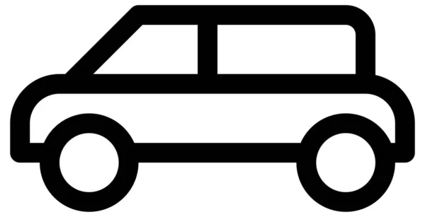 Значок Вектора Автомобиля Белом Фоне — стоковый вектор
