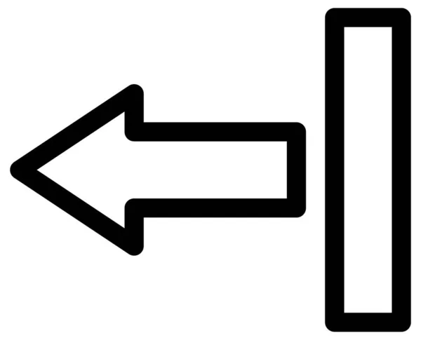 Arrow Left Vector Icon Style Flat Graphic Symbol Black Color — Stock Vector
