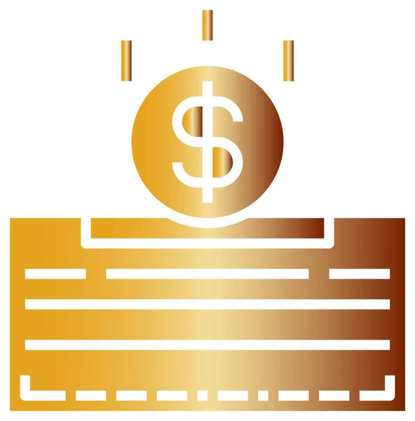 Dólar Icono Vector Ilustración — Vector de stock