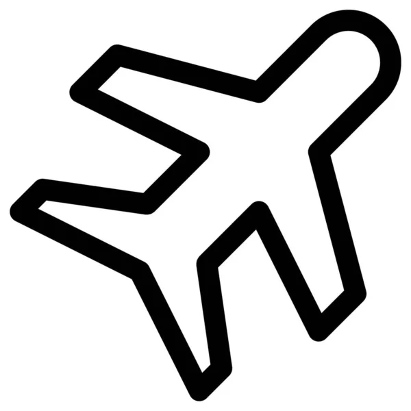 Icono Vector Avión Estilo Símbolo Gráfico Plano Color Negro Fondo — Vector de stock