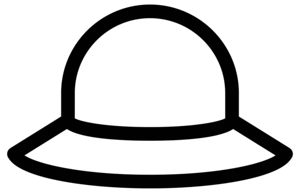 Значок Векторной Линии Шлема Стиль Контурный Плоский Пиктографический Символ Цвет — стоковый вектор
