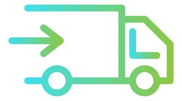 Lieferwagen Vektor Symbol Auf Weißem Hintergrund — Stockvektor