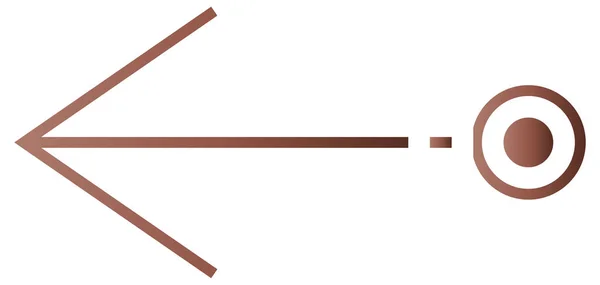 Flecha Icono Símbolo Izquierdo Aislado Sobre Fondo Blanco — Archivo Imágenes Vectoriales