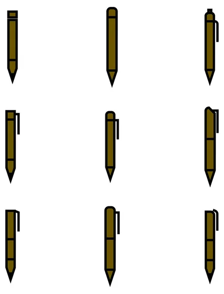 Διανυσματική Απεικόνιση Της Σύγχρονης Έλλειψη Εικονίδιο Της Πένας — Διανυσματικό Αρχείο