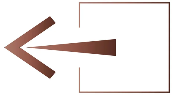 箭头左符号图标隔离在白色背景上 — 图库矢量图片
