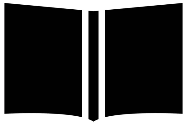 Ícone Vetorial Livro Isolado Branco — Vetor de Stock