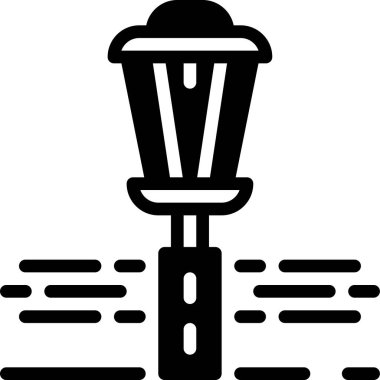 Beyaz arkaplanda sokak ışığı vektör simgesi