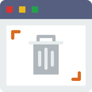 Çöp simgesi, basit vektör tasarımı