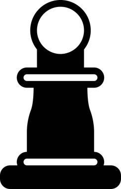 Piyon. Web simgesi basit illüstrasyon