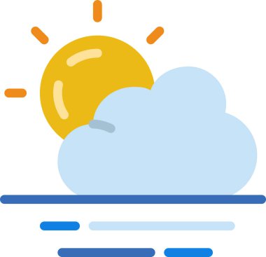 Bulut simgesi, basit vektör illüstrasyonu 