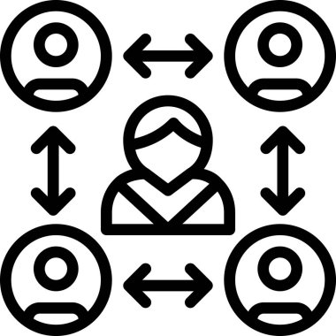 Konuşma vektörü illüstrasyonu, seo ve ağ simgesi