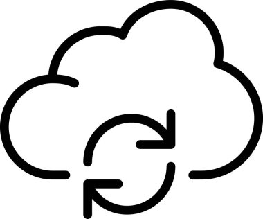 Bulut ağının basit vektör simgesi tasarımı