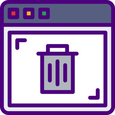 Çöp simgesi, basit vektör tasarımı