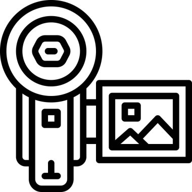 Kamera simgesi, basit vektör illüstrasyonu 