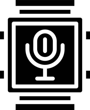 Ses Kaydetme Satır Vektörü simgesi.