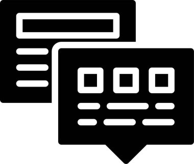 Sohbet simgesi, basit vektör illüstrasyonu 