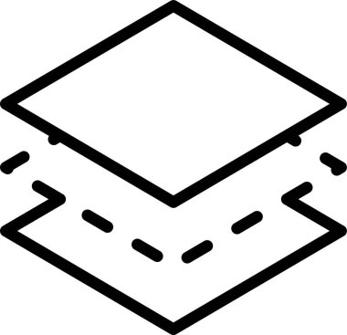 Katman simgesi, basit vektör illüstrasyonu 