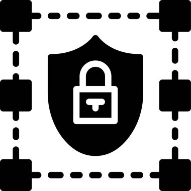 güvenlik ve koruma vektör simgesi  