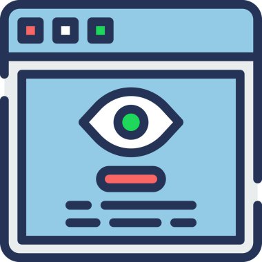 Tarayıcı simgesi, bilim ve teknoloji çizgisi vektör simgesi.