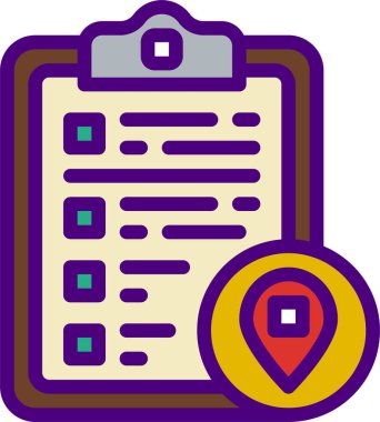 Harita işaretleyici düz vektör simgesi beyaz arkaplanda izole edildi