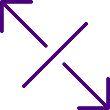 Beyaz arkaplanda çapraz Genişleme vektör çizimi