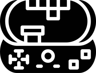 El bilgisayarı konsolu simgesi, vektör illüstrasyonu