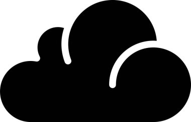 Bulut ağının basit vektör simgesi tasarımı