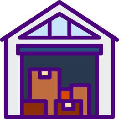 Depo simgesi, vektör illüstrasyonu