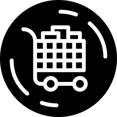 Alışveriş ve ticaret hattı vektör simgesi. 