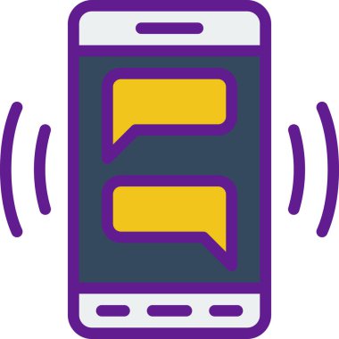 Sohbet simgesi, basit vektör illüstrasyonu 