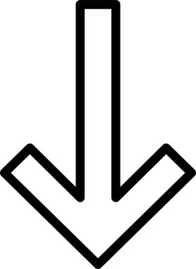 aşağı ok, basit vektör illüstrasyonu