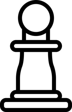 Piyon. Web simgesi basit illüstrasyon