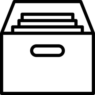 Dosya Kabine simgesi, vektör illüstrasyonu