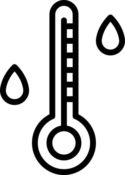 Ícone Temperatura Ilustração Vetorial — Vetor de Stock