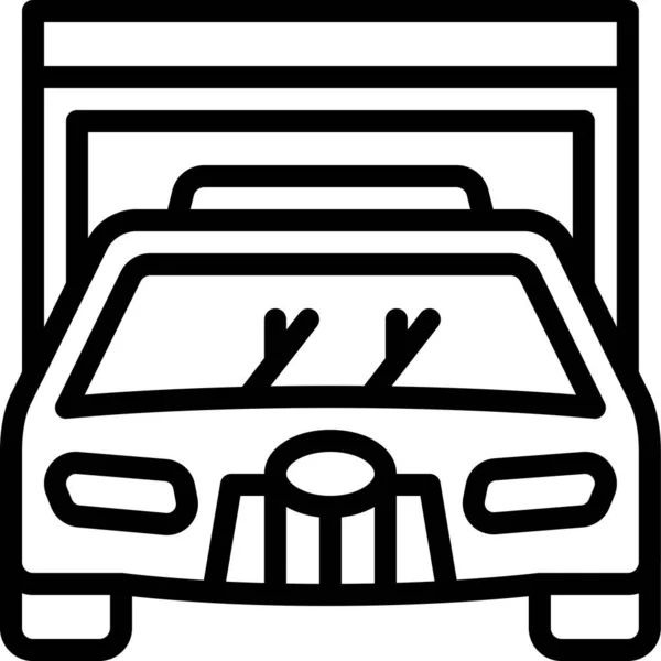 Ilustración Vector Coche Icono Escuela Financiación — Archivo Imágenes Vectoriales