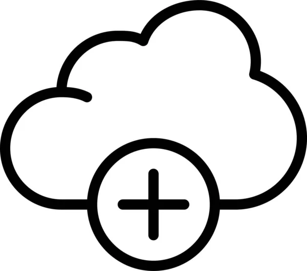 Einfaches Design Von Vektorsymbolen Cloud Netzwerk — Stockvektor