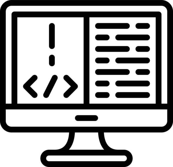Codering Vector Illustratie Web Icoon — Stockvector