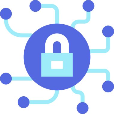 Güvenlik sistemi vektör simgesi beyaz arkaplanda izole edildi